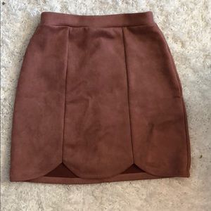 Suede Skirt